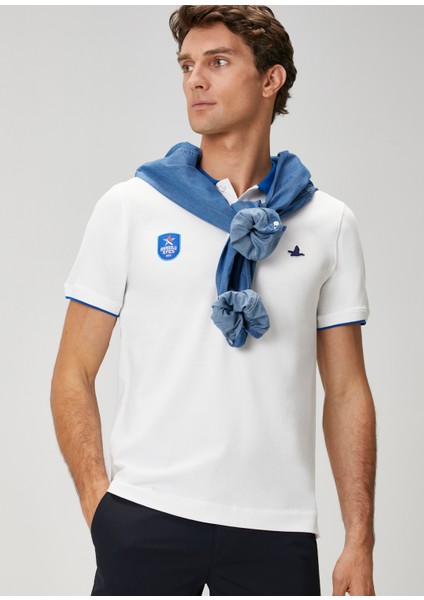 x Anadolu Efes Beyaz Polo Yaka T-Shirt