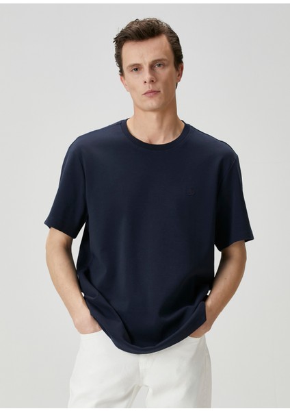Relax Fit Lacivert Basic T-Shirt modelleri