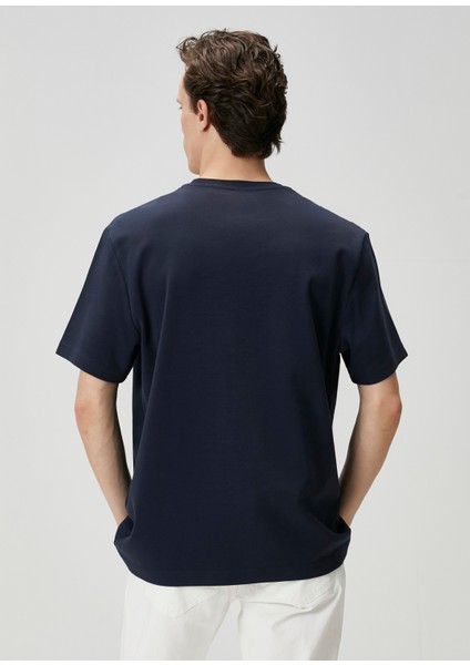 Relax Fit Lacivert Basic T-Shirt indirimleri