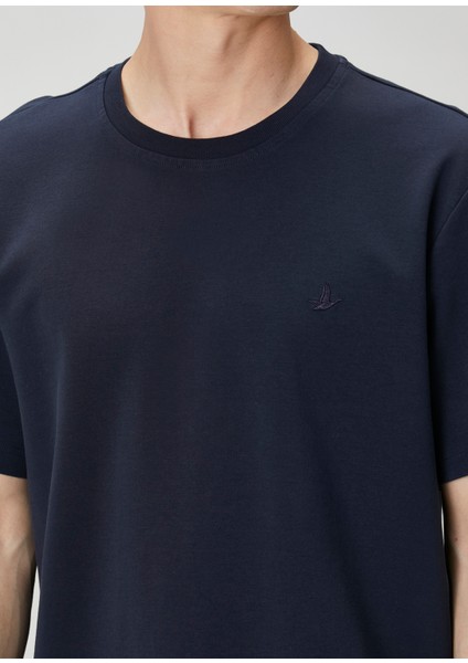 Relax Fit Lacivert Basic T-Shirt