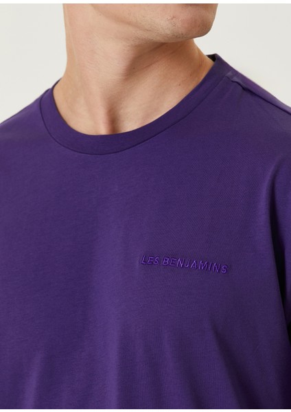 Mor Logo Nakışlı T-Shirt indirimleri