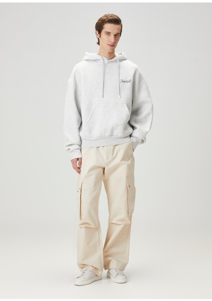 The Corto Açık Gri Kapüşonlu Sweatshirt