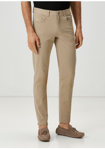 Bej Stretch Spor Pantolon