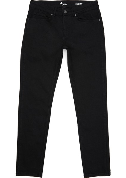 Slim Fit Siyah Jean Pantolon