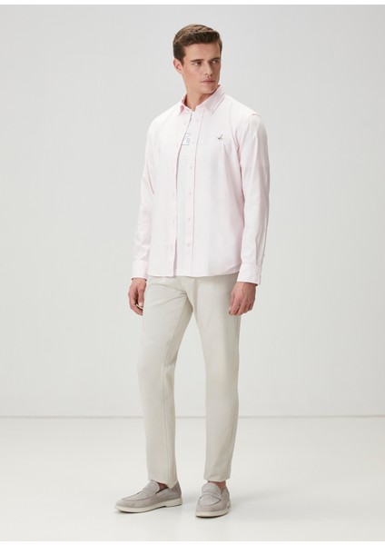 Slim Fit Pembe Gömlek