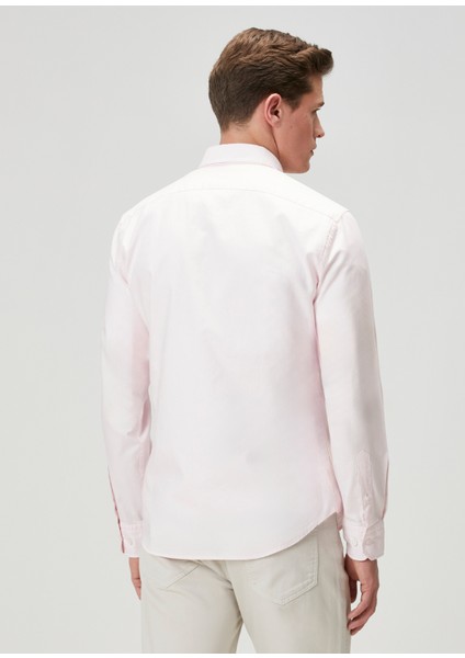 Slim Fit Pembe Gömlek