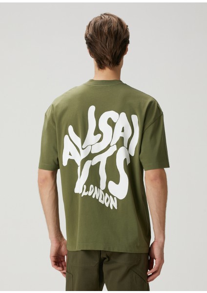 Orlando Haki Logo Baskılı Oversized T-Shirt fırsatları