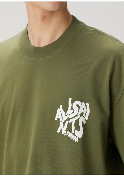 Orlando Haki Logo Baskılı Oversized T-Shirt indirimleri
