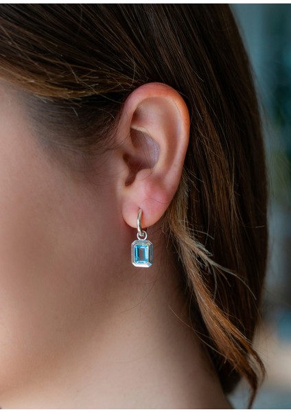 Topaz Değerli Taşlı Gümüş Kadın Küpe fırsatları