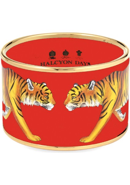 Tiger Red Gold Enamel Kadın Bileklik