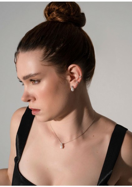 Emma 925 Ayar Gümüş Kadın Inci Küpe