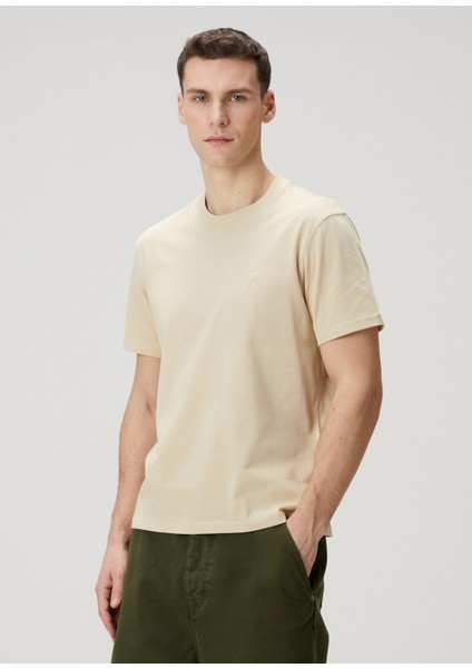 Krem Organik Pamuk T-Shirt