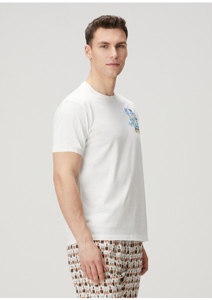 Portofino Mavi Beyaz Baskılı T-Shirt modelleri