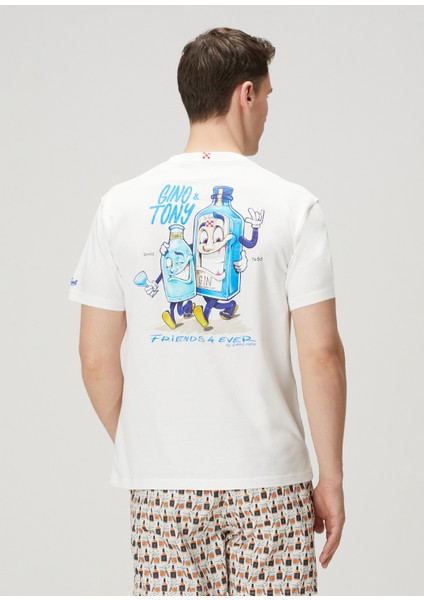 Portofino Mavi Beyaz Baskılı T-Shirt fırsatları