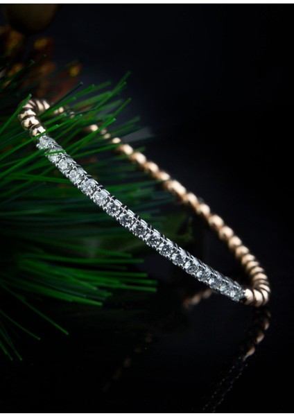 Rose Gold 14 Ayar Altın Pırlanta Kadın Bilezik fiyatları
