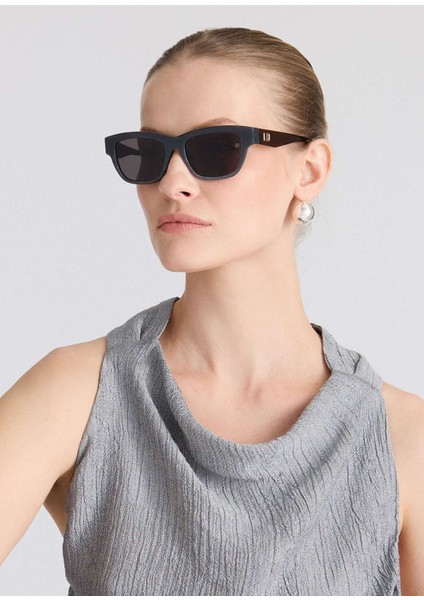 Hm 1671 C3 Kare Gri Asetat Unisex Güneş Gözlüğü