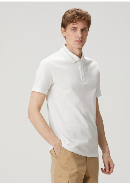 Beyaz Polo Yaka T-Shirt modelleri