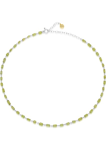 Peridot Taşlı Gümüş Kadın Kolye