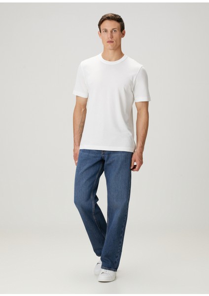 Regular Fit Beyaz Basic T-Shirt