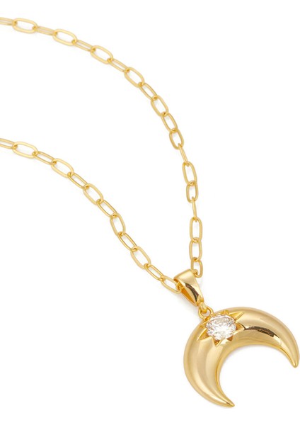 Lunar Swarovski Taşlı Rodyum Kaplama Kadın Kolye