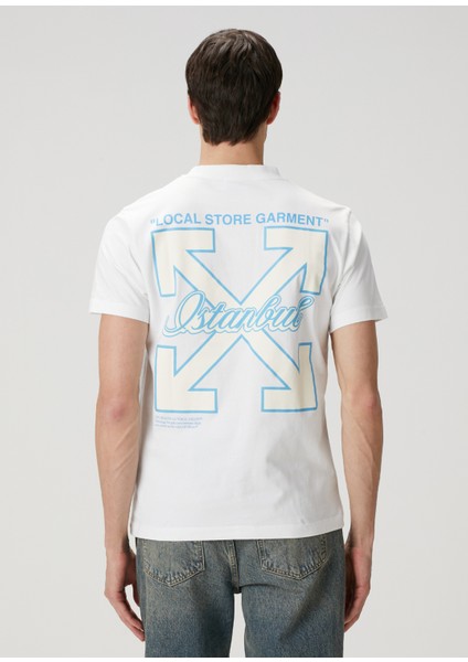 Beyaz Logo Baskılı T-Shirt fırsatları