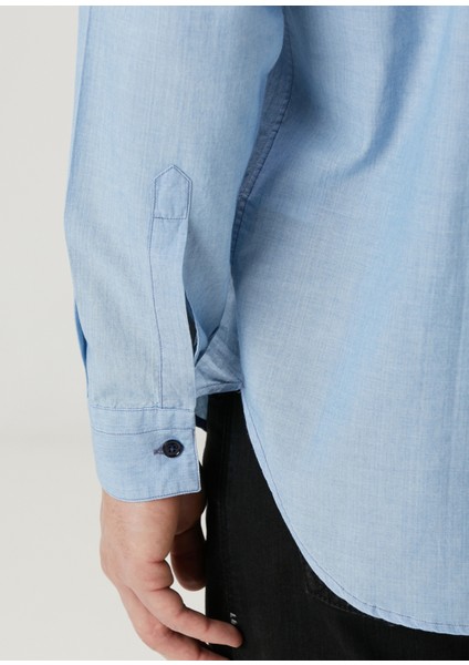 Açık Mavi Denim Gömlek