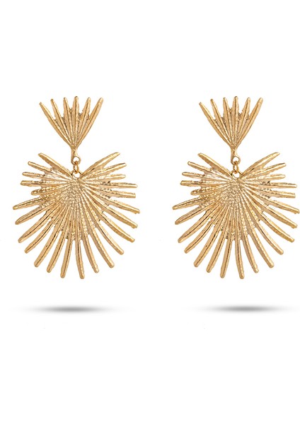 Maggie Zirkon & Altın Kaplama Gold Kadın Küpe