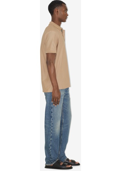 Eddie Bej Pamuklu Polo Yaka Kısa Kollu Erkek T-Shirt modelleri