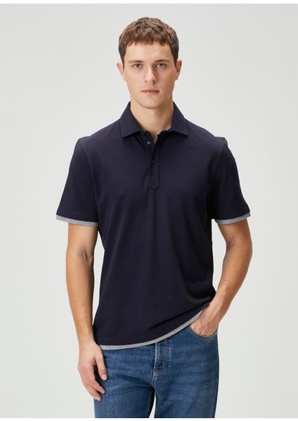 Lacivert Polo Yaka T-Shirt
