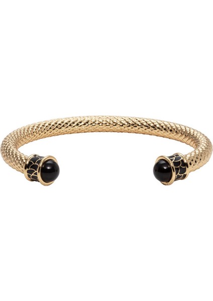 Salamander Black Gold Torque Bangle Bracelet Bileklik