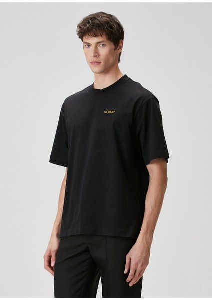 Siyah Logo Baskılı T-Shirt modelleri
