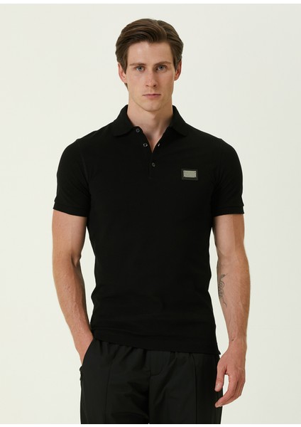 Essential Siyah Polo Yaka T-Shirt
