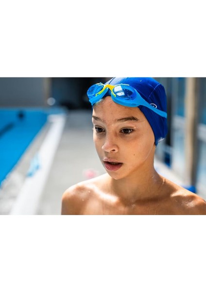 Mavi/sarı Çocuk Yüzücü Gözlüğü, Şeffaf Cam, Ayarlanabilir, Buğu Yapmaz fırsatları