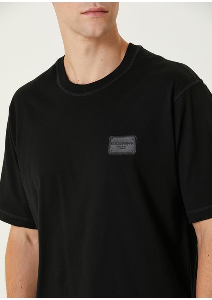 Siyah Logo Detaylı T-Shirt indirimleri
