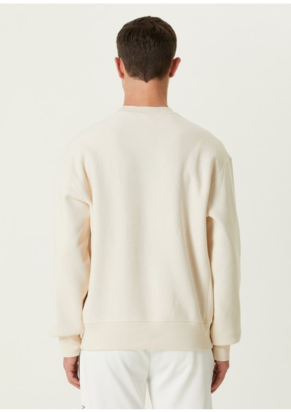 Krem Logo Nakışlı Sweatshirt fırsatları