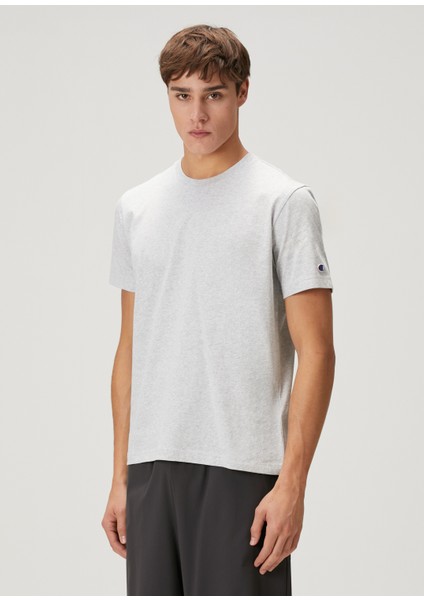 Grey Logo Embroidered T-Shirt modelleri