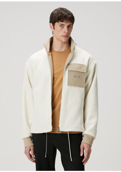 Bej Fleece Mont