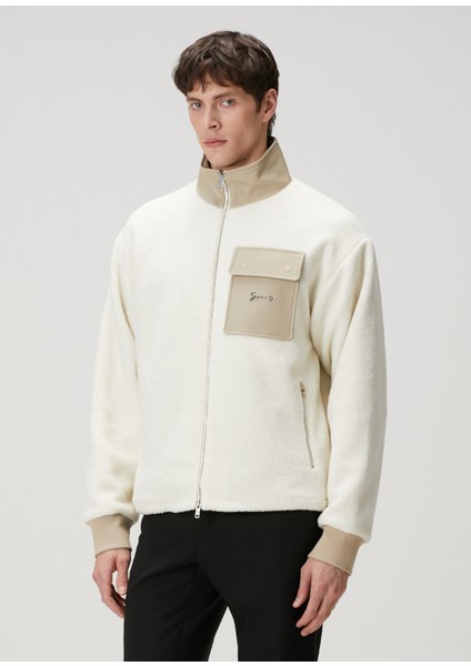 Bej Fleece Mont