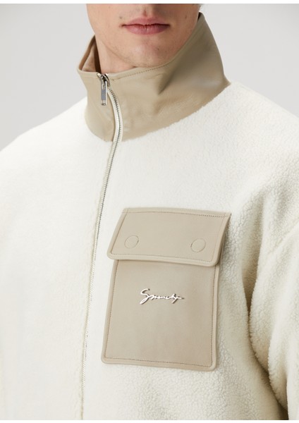 Bej Fleece Mont
