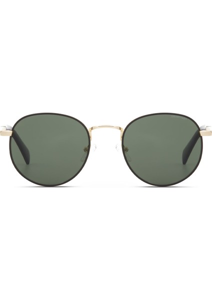 Ds 2385 C1 Siyah Altın Rengi Metal Unisex Güneş Gözlüğü