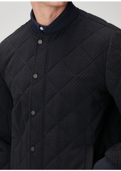 Lacivert Kapitoneli Bomber Mont
