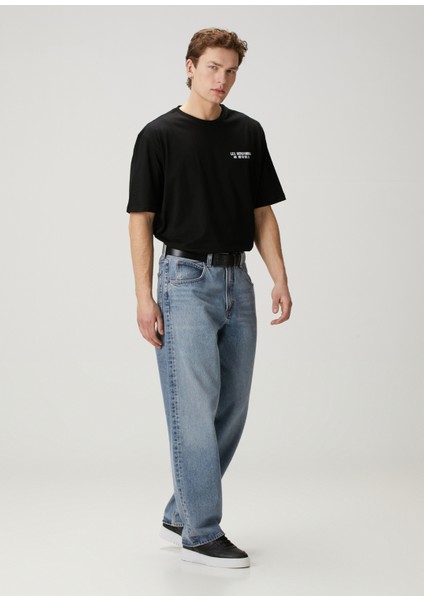 Siyah Logo Baskılı Oversized T-Shirt fiyatları