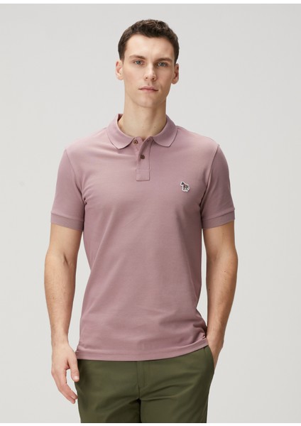 Gül Kurusu Polo Yaka Organik Pamuk T-Shirt
