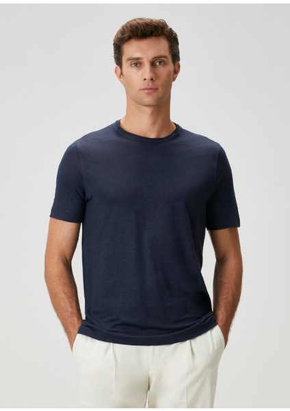 Lacivert Keten T-Shirt modelleri