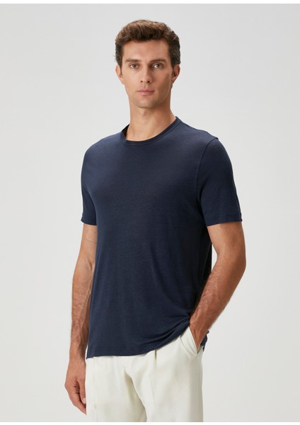 Lacivert Keten T-Shirt fırsatları