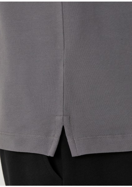 Gri Polo Yaka T-Shirt