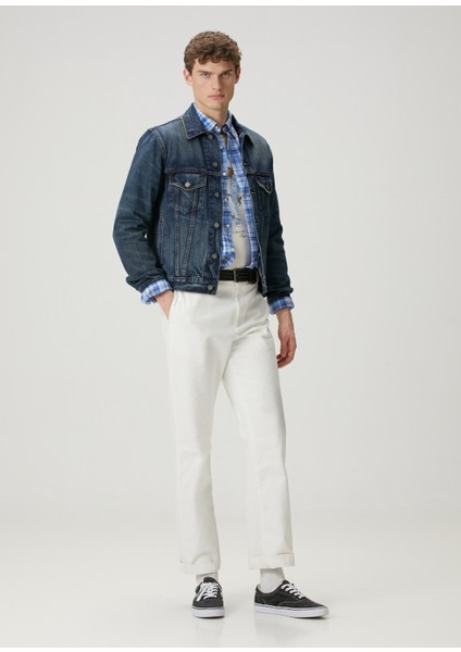 Koyu Mavi Denim Ceket