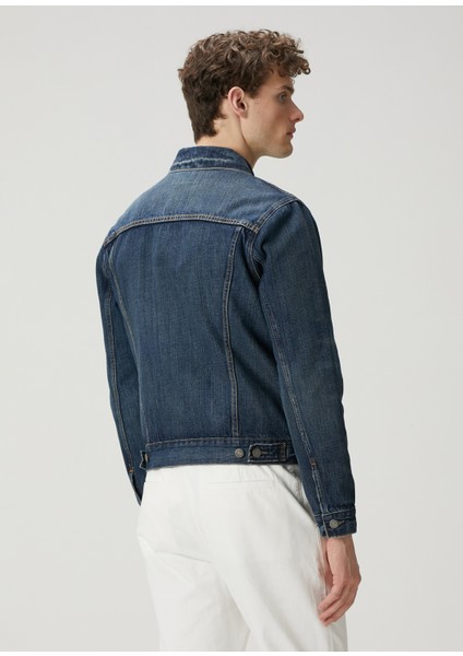 Koyu Mavi Denim Ceket