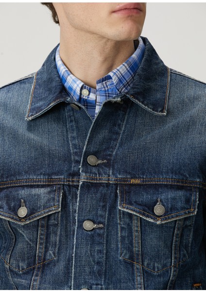 Koyu Mavi Denim Ceket