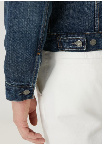 Koyu Mavi Denim Ceket